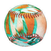 Blaue oder cysche Streifen über rustikal rötlich-o Baseball (Rückseite)