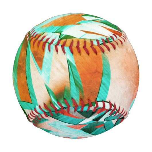 Blaue oder cysche Streifen über rustikal rötlich-o Baseball (Rückseite)