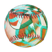 Blaue oder cysche Streifen über rustikal rötlich-o Baseball (Vorderseite)