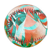 Blaue oder cysche Streifen über rustikal rötlich-o Baseball (Vorderseite Links)