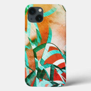 Blaue oder cysche Streifen über rustikal rötlich-o Case-Mate iPhone Hülle