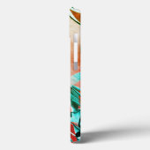 Blaue oder cysche Streifen über rustikal rötlich-o Case-Mate iPhone Hülle (Rückseite / Links)