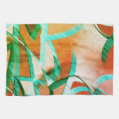 Blaue oder cysche Streifen über rustikal rötlich-o Geschirrtuch (Horizontal)