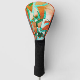 Blaue oder cysche Streifen über rustikal rötlich-o Golf Headcover