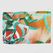 Blaue oder cysche Streifen über rustikal rötlich-o Golfhandtuch (Horizontal)