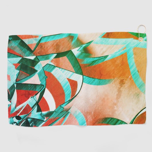 Blaue oder cysche Streifen über rustikal rötlich-o Golfhandtuch (Horizontal)