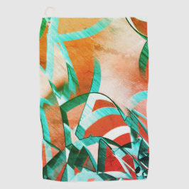 Blaue oder cysche Streifen über rustikal rötlich-o Golfhandtuch