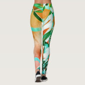 Blaue oder cysche Streifen über rustikal rötlich-o Leggings (Rückseite)