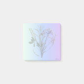 Blaue oder lila Nachricht Post-it Klebezettel (Vorderseite)