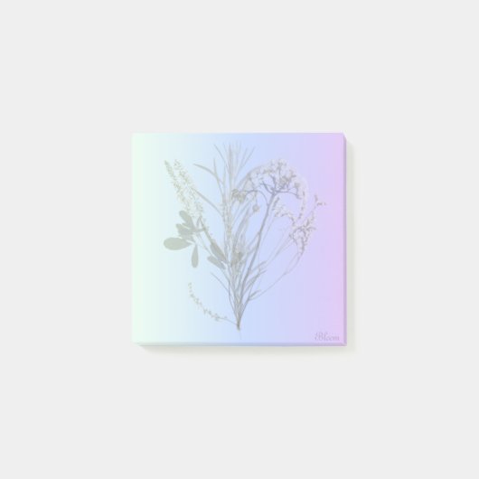 Blaue oder lila Nachricht Post-it Klebezettel (Vorderseite)