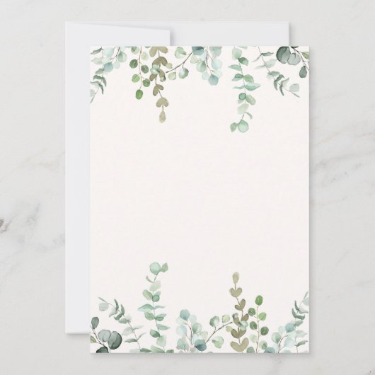 Blaue oder rosa Ballons, Grüne und Genus Einladung (Rückseite)