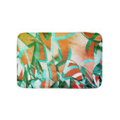 Blaue oder zyklische Streifen über rustikal rötlic Badematte (Vorderseite)