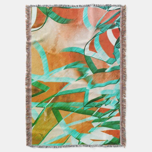 Blaue oder zyklische Streifen über rustikal rötlic Decke (Vorderseite Vertikal)