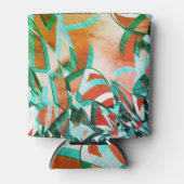 Blaue oder zyklische Streifen über rustikal rötlic Dosenkühler (Vorderseite)