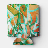 Blaue oder zyklische Streifen über rustikal rötlic Dosenkühler (Rückseite)