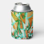 Blaue oder zyklische Streifen über rustikal rötlic Dosenkühler (Kanne Rückseite)