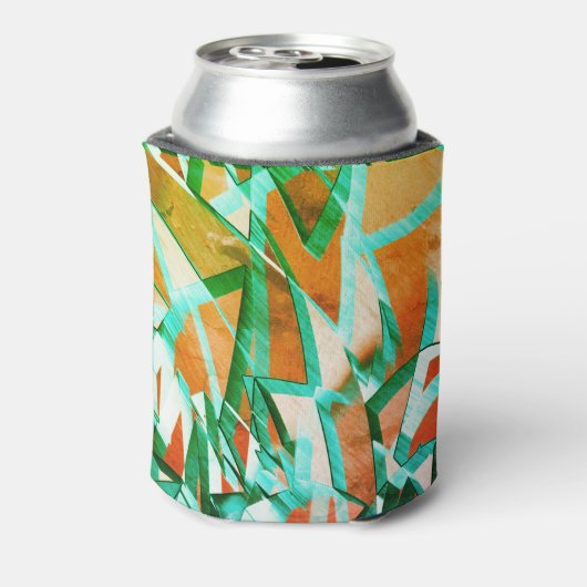 Blaue oder zyklische Streifen über rustikal rötlic Dosenkühler (Kanne Rückseite)