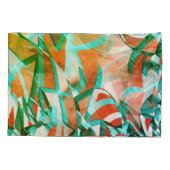 Blaue oder zyklische Streifen über rustikal rötlic Kissenbezug (Rückseite-Links)