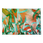 Blaue oder zyklische Streifen über rustikal rötlic Kissenbezug (Rückseite-Rechts)