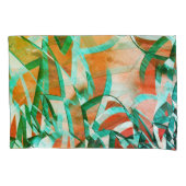 Blaue oder zyklische Streifen über rustikal rötlic Kissenbezug (Vorderseite-Links)