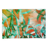 Blaue oder zyklische Streifen über rustikal rötlic Kissenbezug (Vorderseite-Rechts)