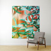 Blaue oder zyklische Streifen über rustikal rötlic Wandteppich (Beispiel)