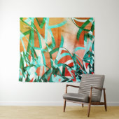 Blaue oder zyklische Streifen über rustikal rötlic Wandteppich (Beispiel (Horizontal))