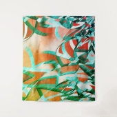 Blaue oder zyklische Streifen über rustikal rötlic Wandteppich (Vorderseite)