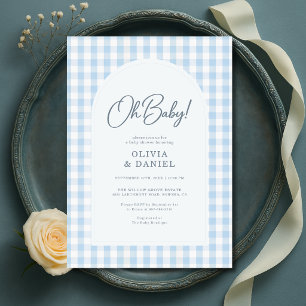 Blaue Oh Baby-Baby-Party für Paare Einladung