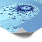Blaue Oktopoden Poster (Ecke)