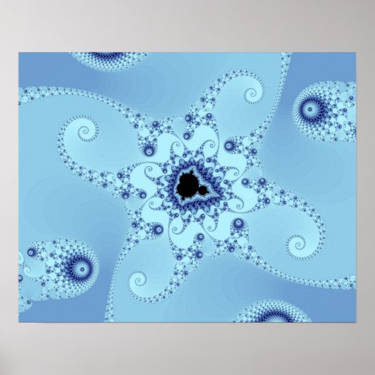 Blaue Oktopoden Poster (Vorne)