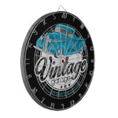 Blaue Oldtimer-LKWs Dartscheibe (Vorderseite Links)
