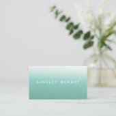 Blaue Ombre Aquarell-Visitenkarten Visitenkarte (Stehend Vorderseite)