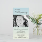 Blaue Ombré Erinnerungsfamilien-Pastellbestätigung Dankeskarte (Stehend Vorderseite)