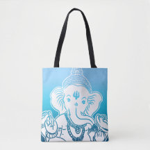 Blaue Ombre Ganesh Tasche/Tasche