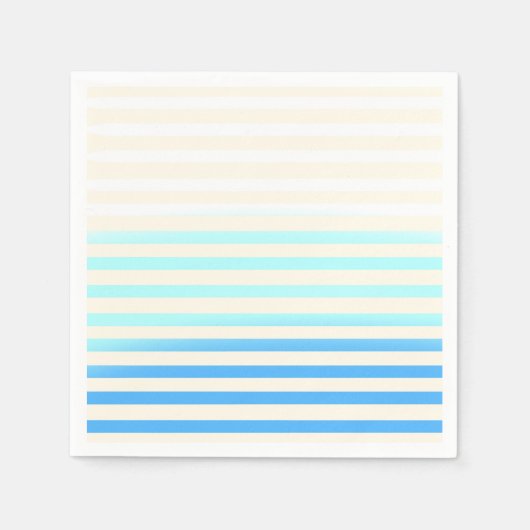 Blaue Ombre gestreifte Servietten (Vorderseite)