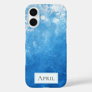 Blaue Ombre-Malerei iPhone 16 Hülle