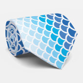 Blaue Ombre Meerjungfrau-Skalen Krawatte (Gerollt)