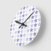 Blaue Ombre Sterne Runde Wanduhr (Winkel)