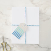 Blaue Ombre Streifen Geschenkanhänger (Mit Garn)