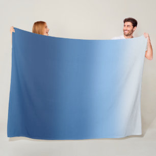 Blaue Ombre-Wurfdecke mit Farbverlauf Fleecedecke