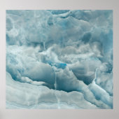 Blaue Onyx-Marmor, abstrakte Textur. Poster (Vorne)