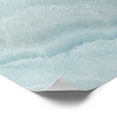 Blaue Onyx-Marmor, abstrakte Textur. Poster (Ecke)