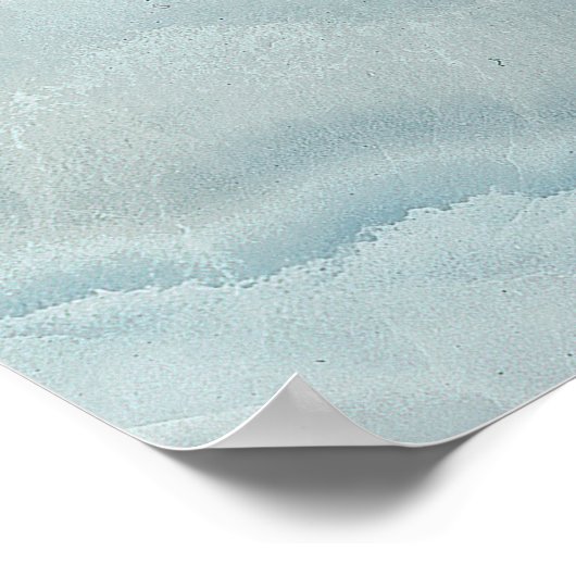 Blaue Onyx-Marmor, abstrakte Textur. Poster (Ecke)