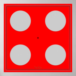 Blaue optische Illusion Poster