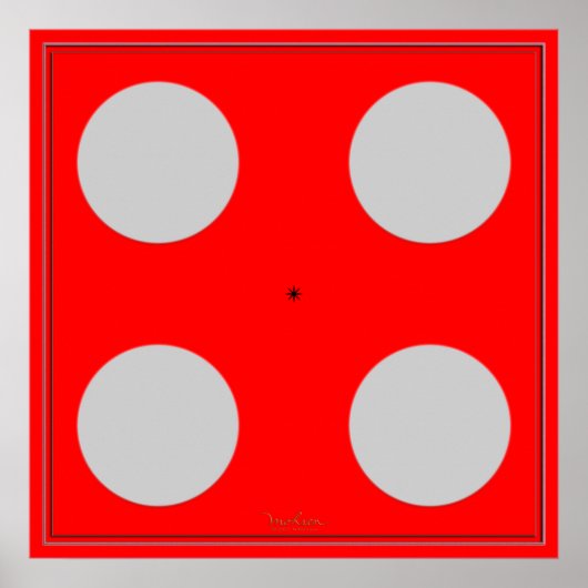 Blaue optische Illusion Poster (Vorne)