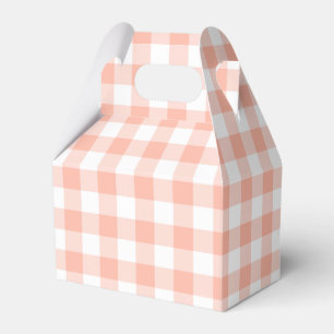 Blaue Orange Gingham Karo Giebelförmige Partygesch Geschenkschachtel