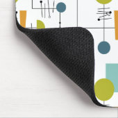 Blaue Orange Grüne Formen Linien Mitte Jahrhundert Mousepad (Ecke)