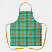 Blaue Orange Grüne Karo Tartan Design Schürze (Vorderseite)