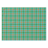 Blaue Orange Grüne Karo Tartan Design Tischdecke (Vorderseite (Horizontal))